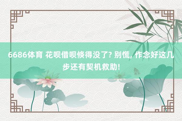 6686体育 花呗借呗倏得没了? 别慌， 作念好这几步还有契机救助!