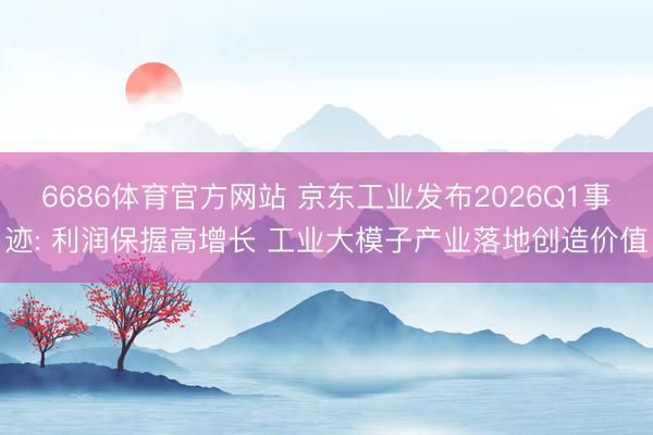 6686体育官方网站 京东工业发布2026Q1事迹: 利润保握高增长 工业大模子产业落地创造价值