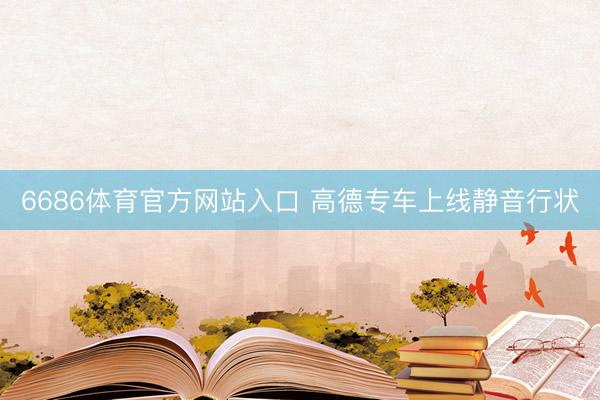6686体育官方网站入口 高德专车上线静音行状