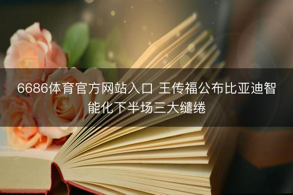 6686体育官方网站入口 王传福公布比亚迪智能化下半场三大缱绻